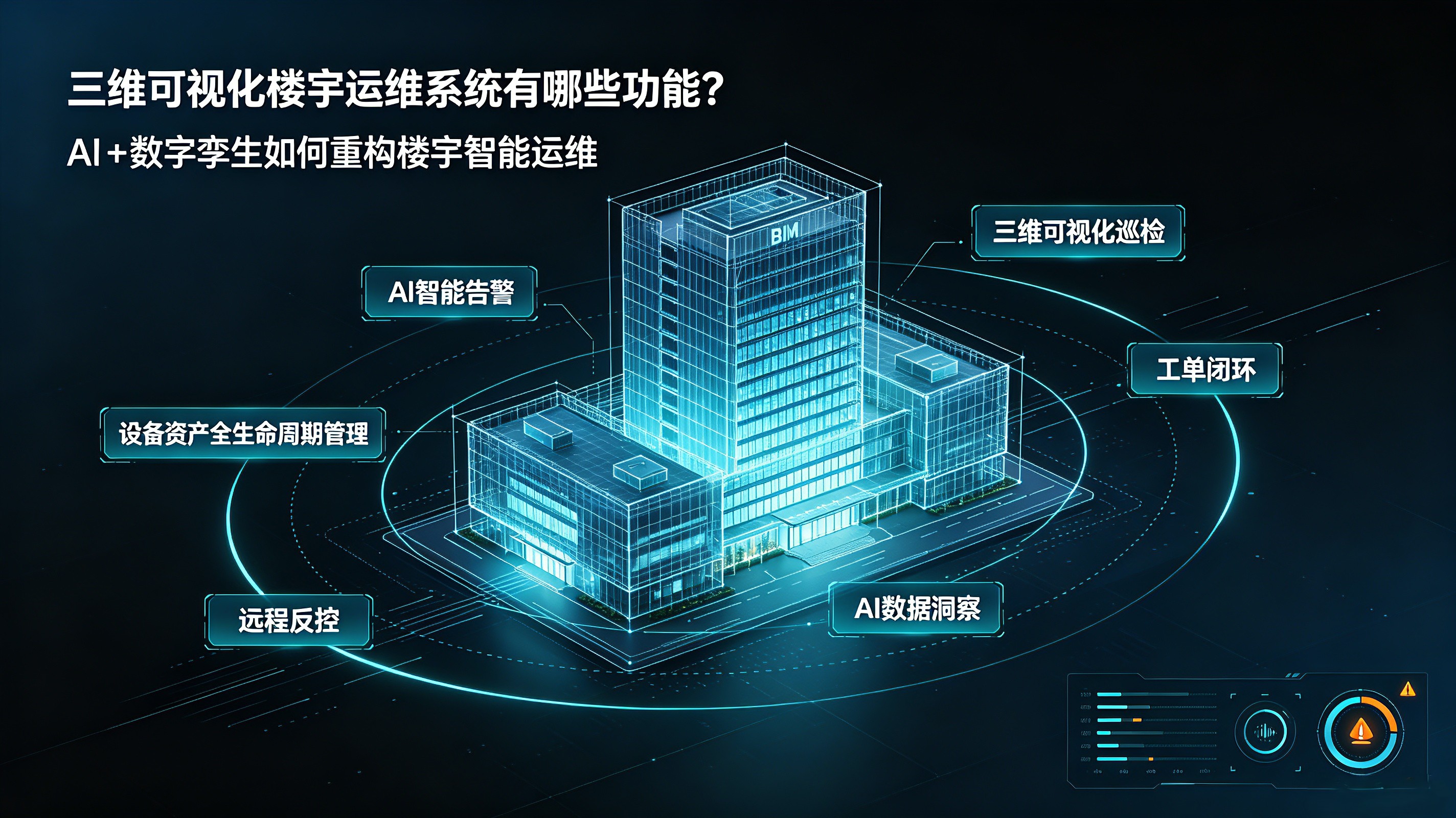 三维可视化楼宇运维系统有哪些功能？ AI数字孪生重构楼宇智能运维