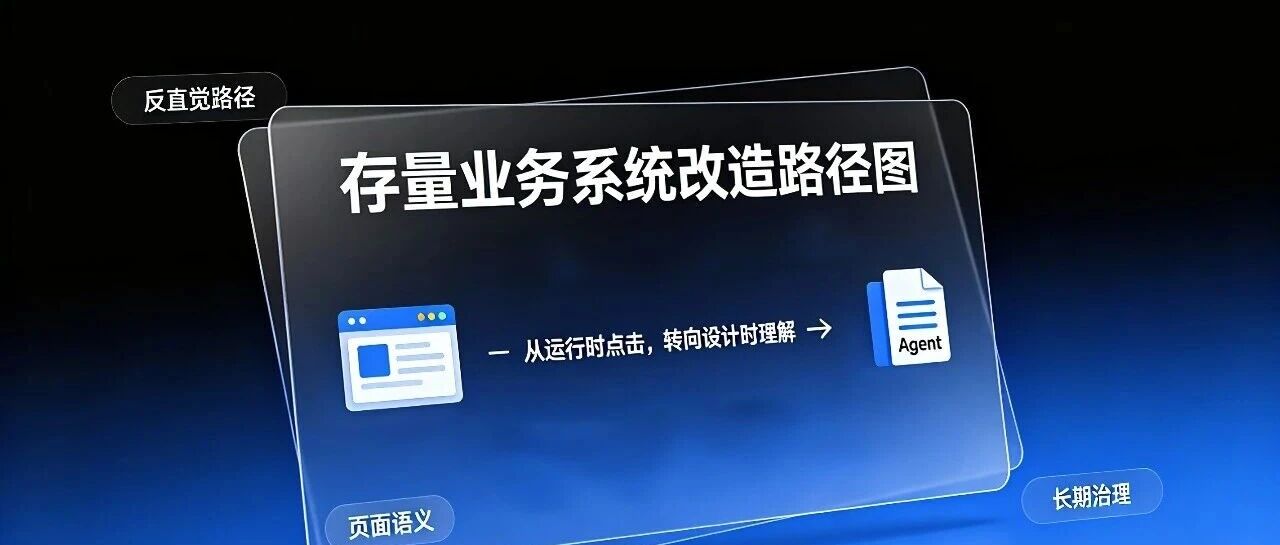 页面是写给 Agent 的文档 ——存量业务系统改造路径图